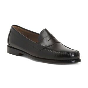 GH BASS Men's Wide Width Leather Logan Weejun Loafers